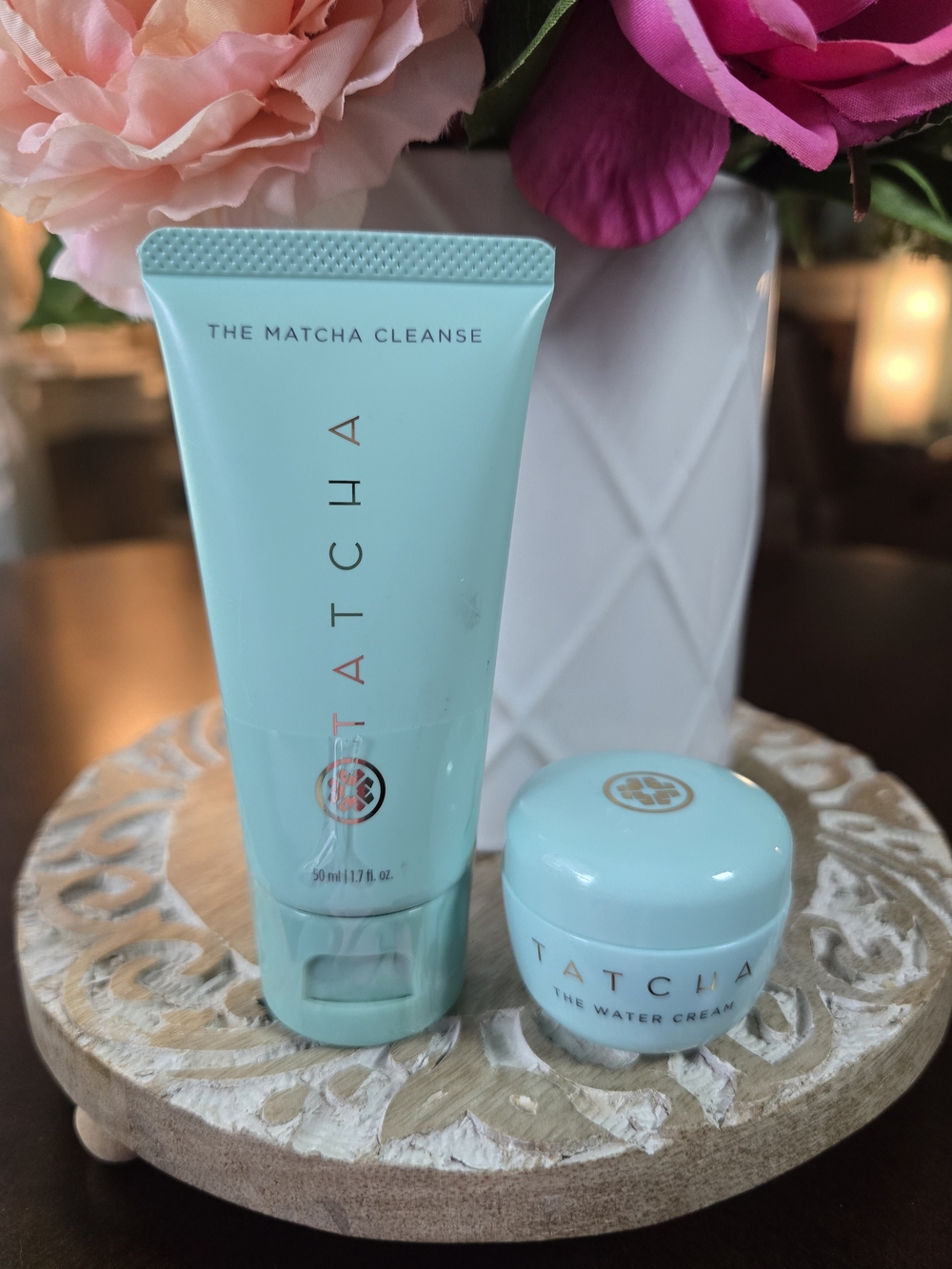 Tatcha The Matcha Cleanse 1.7fl oz & The Water Cream .34fl oz New